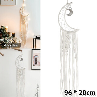 DIY Bohemian Chic Macrame Wall Hanging Tapestry Moon Dreamcatcher Knitted Wall Decor for Bedroom Living Room Decoration Art
DIY Bohemian Chic Macrame Wall Hanging Tapestry Moon Dreamcatcher Knitted Wall Decor for Bedroom Living Room Decoration Art