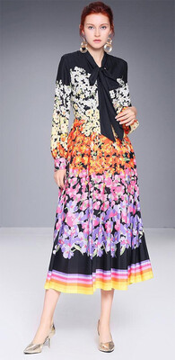 L XL XXL elegant new autumn 2018 women long maxi dress long sleeve flower vintage digital print A line ankle length bow office
L XL XXL elegant new autumn 2018 women long maxi dress long sleeve flower vintage digital print A line ankle length bow office