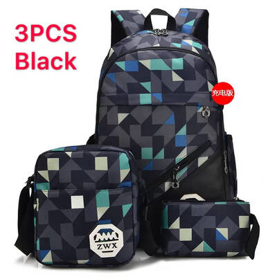 3PSC Casual Backpack External USB port Charge Laptop Crossbody Bag Shouder Bag School Backpack Large Capacity Outdoor Backpack
3PSC Casual Backpack External USB port Charge Laptop Crossbody Bag Shouder Bag School Backpack Large Capacity Outdoor Backpack