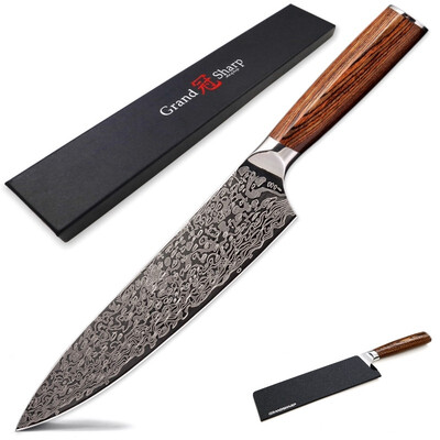 Grandsharp 77 Inch Chef Knife German Stainless Steel Sanding Laser Pattern Knives High Carbon Steel Knives Gift Box
Grandsharp 77 Inch Chef Knife German Stainless Steel Sanding Laser Pattern Knives High Carbon Steel Knives Gift Box