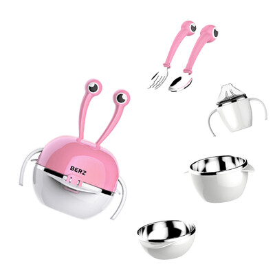 5Pcs Stainless Steel Dinnerware Set Stack-up Portable Baby Tableware Kids Cups Plates Bowls Fork Spoon Pink Rabbit
5Pcs Stainless Steel Dinnerware Set Stack-up Portable Baby Tableware Kids Cups Plates Bowls Fork Spoon Pink Rabbit