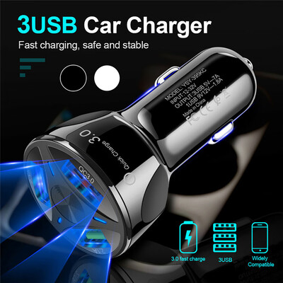 Car Charger 5V QC30 Quick Fast Charge 3 USB Simultaneous Output for Iphone X 7 8 IPad Xiaomi Samsung Huawei P30 Auto Product
Car Charger 5V QC30 Quick Fast Charge 3 USB Simultaneous Output for Iphone X 7 8 IPad Xiaomi Samsung Huawei P30 Auto Product