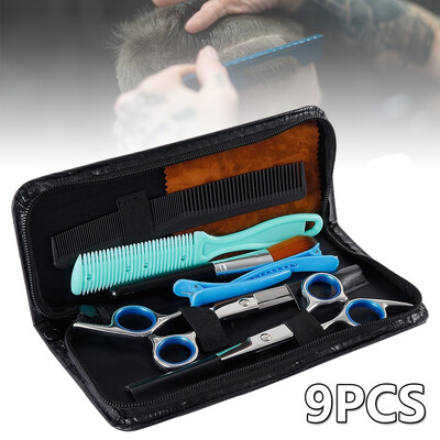 9 Pcs Stainless Steel Hairdressing Scissors Barber Scissors Flat Cut Teeth Scissors Combination
9 Pcs Stainless Steel Hairdressing Scissors Barber Scissors Flat Cut Teeth Scissors Combination