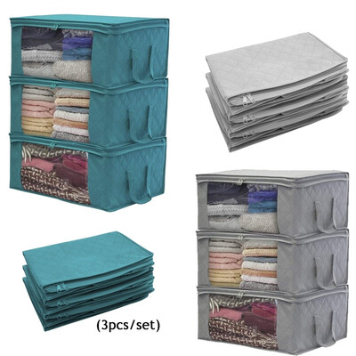 3pcsset High Capacity Foldable Organizer Bags Portable Anti-dust Wardrobe Clothes Quilt Blanket Home Storage Box
3pcsset High Capacity Foldable Organizer Bags Portable Anti-dust Wardrobe Clothes Quilt Blanket Home Storage Box
