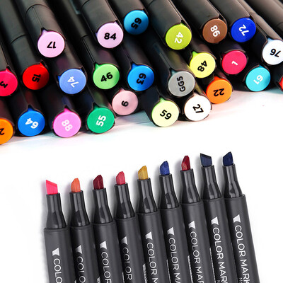 60 Colors Twin Marker Marking Pen Highlighter Broad Fine Tip Alcohol-based Ink for Manga Advertisement Architecture Designing
60 Colors Twin Marker Marking Pen Highlighter Broad Fine Tip Alcohol-based Ink for Manga Advertisement Architecture Designing