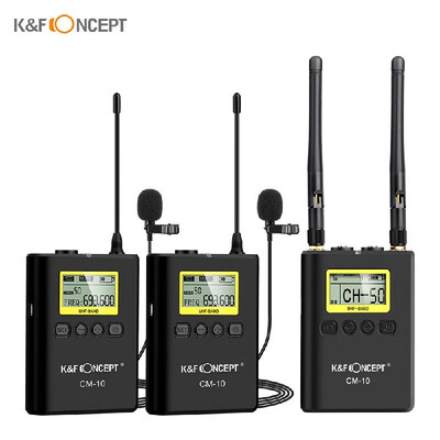 K&F CONCEPT Professional Wireless Video Recording Lavalier Lapel Microphone Mic System 2 Transmitter 1 Receiver UHF Dual-Chann
K&F CONCEPT Professional Wireless Video Recording Lavalier Lapel Microphone Mic System 2 Transmitter 1 Receiver UHF Dual-Chann