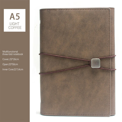 NeillieN Business triple-fold loose-leaf notebook A5 notebook stationery creative imitation leather notebook office stationery