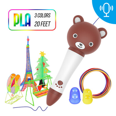 3D Pen with PLA Filament Refills Voice Prompts 3D Printing Drawing Pen Extruding Speed Control Perfect Gift for Kids Adults DIY Ar
3D Pen with PLA Filament Refills Voice Prompts 3D Printing Drawing Pen Extruding Speed Control Perfect Gift for Kids Adults DIY Ar