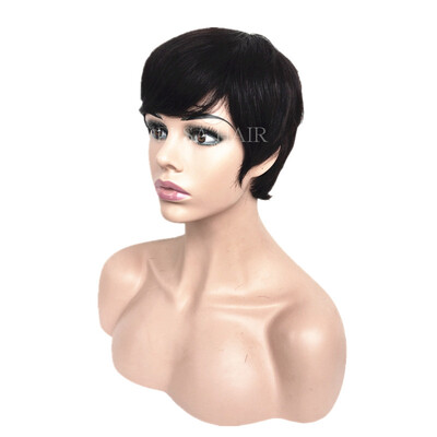 Brazilian Short hair virgin human hair Machine made Lace front wigs Glueless wigs with baby hair for black women
Brazilian Short hair virgin human hair Machine made Lace front wigs Glueless wigs with baby hair for black women