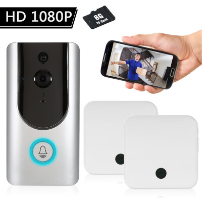 HD 1080P WiFi Smart Wireless Security Doorbell with 32G TF Card2PCS 18650 Batteries Smart Visual Intercom Recording Video Door Ph
HD 1080P WiFi Smart Wireless Security Doorbell with 32G TF Card2PCS 18650 Batteries Smart Visual Intercom Recording Video Door Ph