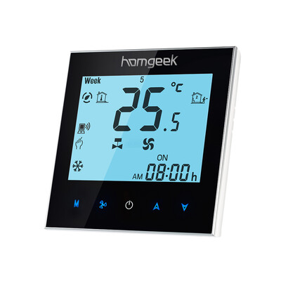 Homgeek 110240V Air Conditioner 2-pipe Thermostat with LCD Display Good Quality Touch Screen Programmable Room Temperature Contro
Homgeek 110240V Air Conditioner 2-pipe Thermostat with LCD Display Good Quality Touch Screen Programmable Room Temperature Contro
