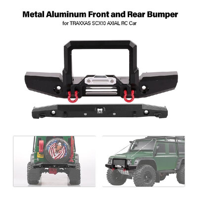 Metal Aluminum Front&Rear Bumper Set with 4LED Lights Trailer Tail Hook for TRAXXAS SCX10 AXIAL RC Car
Metal Aluminum Front&Rear Bumper Set with 4LED Lights Trailer Tail Hook for TRAXXAS SCX10 AXIAL RC Car
