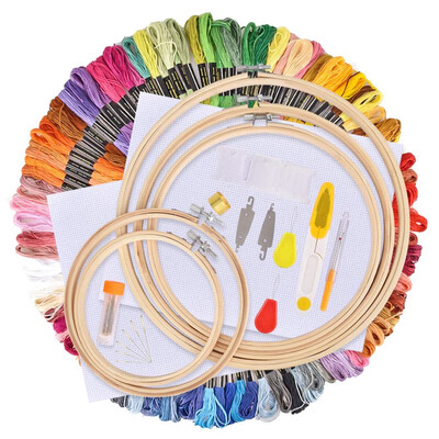 Embroidery Beginners Threads Cloth Sewing Pins Kit Cross Stitch Tools for Adults&Kids
Embroidery Beginners Threads Cloth Sewing Pins Kit Cross Stitch Tools for Adults&Kids