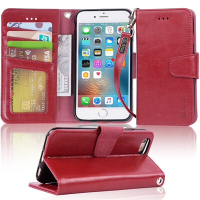 Arae Case for iPhone 6s iPhone 6 Premium PU Leather Wallet case Wrist Strap Flip Folio with ID&Credit Card Pockets
Arae Case for iPhone 6s iPhone 6 Premium PU Leather Wallet case Wrist Strap Flip Folio with ID&Credit Card Pockets