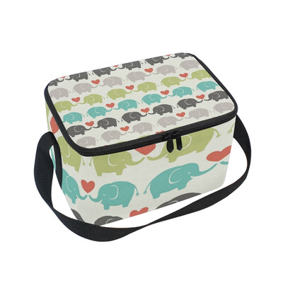 ALAZA Insulated Lunch Box Love Elephant Lunch Bag for Men Women Portable Tote Bag Cooler Bag
ALAZA Insulated Lunch Box Love Elephant Lunch Bag for Men Women Portable Tote Bag Cooler Bag