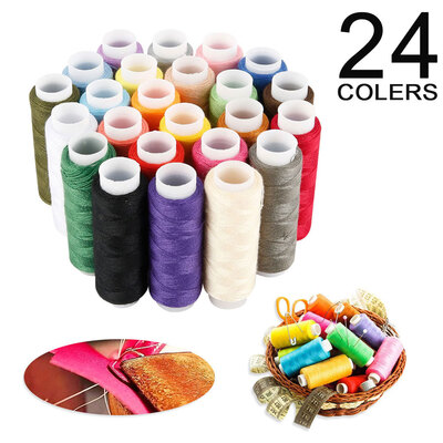Willstar 24 Spools Mixed Colors 100 Polyester Sewing Quilting Hand Stitching Threads Set
Willstar 24 Spools Mixed Colors 100 Polyester Sewing Quilting Hand Stitching Threads Set