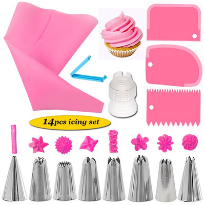 14 PCSSet Pastry Bag Nozzles Tips DIY Icing Piping Cream Reusable Pastry Bags Nozzle Set Cake Decorating Tools
14 PCSSet Pastry Bag Nozzles Tips DIY Icing Piping Cream Reusable Pastry Bags Nozzle Set Cake Decorating Tools