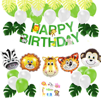 Willstar Jungle Birthday Party Decoration Happy Birthday Banner with Palm Leaves Latex Balloons Hawaiian Decor
Willstar Jungle Birthday Party Decoration Happy Birthday Banner with Palm Leaves Latex Balloons Hawaiian Decor