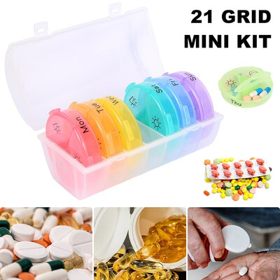 7 Day 21 Grid Pill Box Weekly AM PM Pill Box Case with Moisture-Proof Design Pill Box Storage Rainbow
7 Day 21 Grid Pill Box Weekly AM PM Pill Box Case with Moisture-Proof Design Pill Box Storage Rainbow