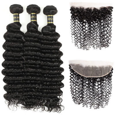 Amazing Star Brazilian Deep Wave with Frontal Virgin Human Hair Bundles with Lace Frontal with Baby Hair Free Part Natural Color
Amazing Star Brazilian Deep Wave with Frontal Virgin Human Hair Bundles with Lace Frontal with Baby Hair Free Part Natural Color