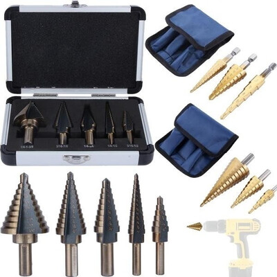 Willstar Professional HSS Titanium Coated Step Drill Bit Set Hex Shank Step Cone Drilling Bit
Willstar Professional HSS Titanium Coated Step Drill Bit Set Hex Shank Step Cone Drilling Bit