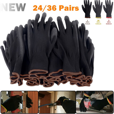 122436 Pairs Safety Nylon PU Anti Static Work Protective Gloves Gardening Builders Garden Outdoor SML
122436 Pairs Safety Nylon PU Anti Static Work Protective Gloves Gardening Builders Garden Outdoor SML