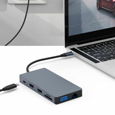 Willstar 1PCS 12 in 1 Type C Laptop Docking Station USB 30 HDMI VGA PD USB Hub for Notebook
Willstar 1PCS 12 in 1 Type C Laptop Docking Station USB 30 HDMI VGA PD USB Hub for Notebook