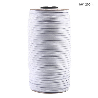200 Meters Elastic Bands White 3mm Polyester Elastic Bands for Clothes Garment Elastic Cord Sewing Accessories
200 Meters Elastic Bands White 3mm Polyester Elastic Bands for Clothes Garment Elastic Cord Sewing Accessories