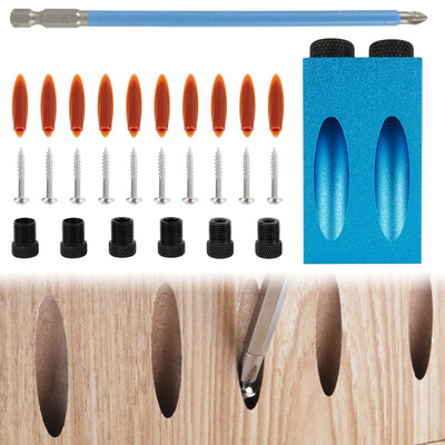 Willstar 28pcs 15° Pocket Hole Screw Jig Dowel Drill Set Carpenters Wood Joint Tool kit
Willstar 28pcs 15° Pocket Hole Screw Jig Dowel Drill Set Carpenters Wood Joint Tool kit