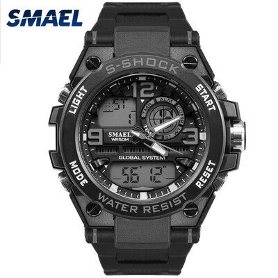 Mens Stylish Sports Multi-function Electronic Waterproof Watch Dual Display Wristwatches
Mens Stylish Sports Multi-function Electronic Waterproof Watch Dual Display Wristwatches