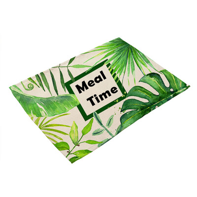 Green Plant Printed Polyester Placemat Heat-resistant Stain-resistant Anti-slip Table Mat Bowl Coaster Dining Tableware Pad for Di
Green Plant Printed Polyester Placemat Heat-resistant Stain-resistant Anti-slip Table Mat Bowl Coaster Dining Tableware Pad for Di