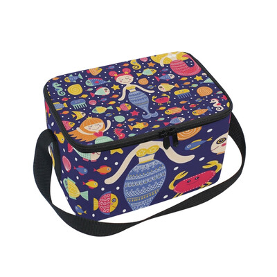 ALAZA Insulated Lunch Box Flat Mermaid Pattern Lunch Bag for Men Women Portable Tote Bag Cooler Bag
ALAZA Insulated Lunch Box Flat Mermaid Pattern Lunch Bag for Men Women Portable Tote Bag Cooler Bag