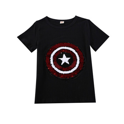 Childrens clothing sequined T-shirts can be turned into clothes cool&fun childrens T-shirt short sleeves
Childrens clothing sequined T-shirts can be turned into clothes cool&fun childrens T-shirt short sleeves