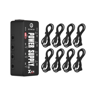 Xvive V19 Compact Size Power Supply Station 8 Isolated DC Outputs for 9V 18V Guitar Effects with Power Cables Power Adapter
Xvive V19 Compact Size Power Supply Station 8 Isolated DC Outputs for 9V 18V Guitar Effects with Power Cables Power Adapter