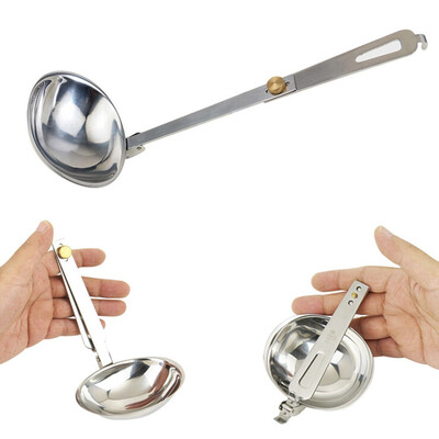 Outdoor Tableware spoon for Camping Abrasion-resistant Stainless Steel Folding Spoon Foldable Soup Ladle Portable Cooking Utensils
Outdoor Tableware spoon for Camping Abrasion-resistant Stainless Steel Folding Spoon Foldable Soup Ladle Portable Cooking Utensils