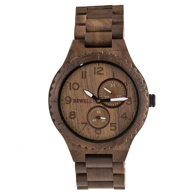 BEWELL ZS-W154A Men Wood Watch Quartz Movement Stopwatch Date Luminous Vintage Analog Wrist Watch
BEWELL ZS-W154A Men Wood Watch Quartz Movement Stopwatch Date Luminous Vintage Analog Wrist Watch