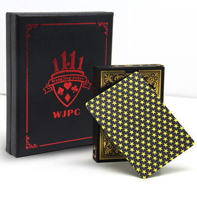 55pcsdeck Waterproof Luxury Black Gold Foil Plated Poker Premium Matte Plastic Board Games PVC Bronzing Playing Cards Set Casino
55pcsdeck Waterproof Luxury Black Gold Foil Plated Poker Premium Matte Plastic Board Games PVC Bronzing Playing Cards Set Casino