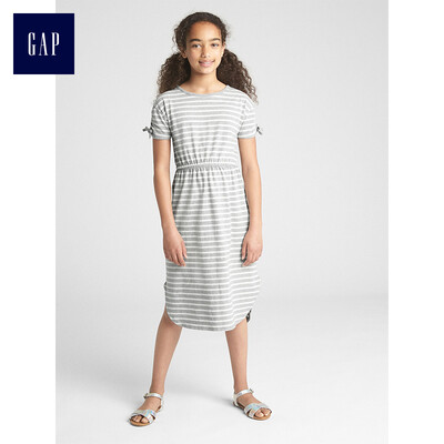 GAP flagship store girls cotton striped waist short-sleeved T-shirt dress 306931 gray striped
GAP flagship store girls cotton striped waist short-sleeved T-shirt dress 306931 gray striped