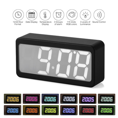 USBBattery Powered Digital RGB LED Alarm Clock TimeTemperatureDate Display 115-Color Changing 3-Level Brightness Sound Control
USBBattery Powered Digital RGB LED Alarm Clock TimeTemperatureDate Display 115-Color Changing 3-Level Brightness Sound Control