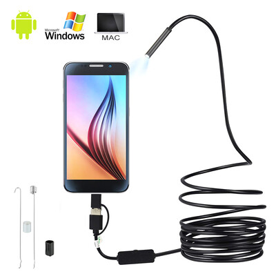 Willstar USB Endoscope 3 in 1 Otg Phone Borescope 55 mm Waterproof Inspection Snake Camera Micro USB
Willstar USB Endoscope 3 in 1 Otg Phone Borescope 55 mm Waterproof Inspection Snake Camera Micro USB