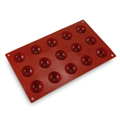Silicone Mini Round Shape Cake Molds with 15 Cups Muffin Tin