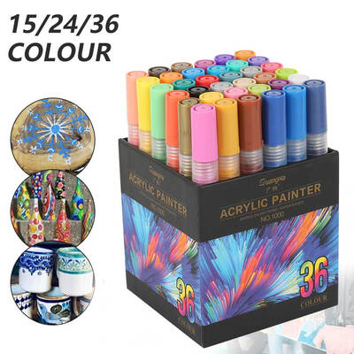 Willstar 36Pcs Acrylic Paint Marker art Pens Water Based Any Surface Rock Glass Fabric US
Willstar 36Pcs Acrylic Paint Marker art Pens Water Based Any Surface Rock Glass Fabric US