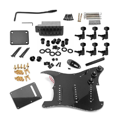 ST Style Electric Guitar Full Set DIY Accessory Kit Including Prewired Pickguard Bridge SSS Pickups&Other Accessories Black
ST Style Electric Guitar Full Set DIY Accessory Kit Including Prewired Pickguard Bridge SSS Pickups&Other Accessories Black