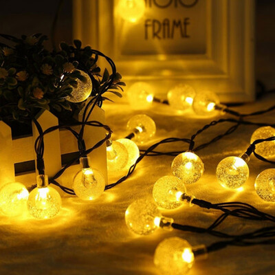 Solar Outdoor String Lights 20ft 30 LED Warm White Crystal Ball Solar Powered Globe Fairy Lights for Outdoor Garden Decor
Solar Outdoor String Lights 20ft 30 LED Warm White Crystal Ball Solar Powered Globe Fairy Lights for Outdoor Garden Decor
