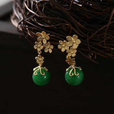 Pure&simple Designer Natural Dongling jade Sterling Silver Pin 925 Ear Studs Earrings
Pure&simple Designer Natural Dongling jade Sterling Silver Pin 925 Ear Studs Earrings