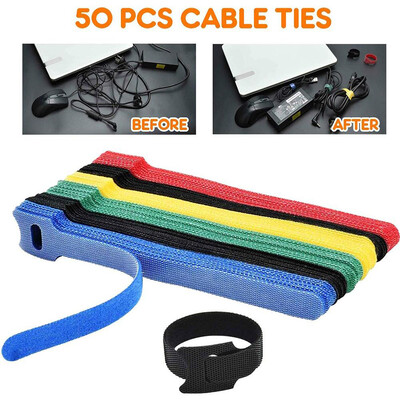 Willstar 50PCS Cable Organizer Reusable Fastening Cable Ties Adjustable Holder Cord Ties Hook Loop Cords Management Wire
Willstar 50PCS Cable Organizer Reusable Fastening Cable Ties Adjustable Holder Cord Ties Hook Loop Cords Management Wire
