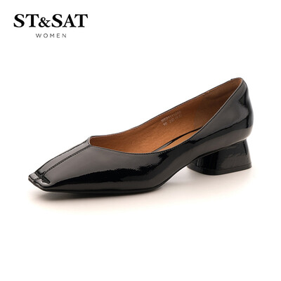 Saturday womens shoes ST&SAT lacquered cow leather fashion simple&elegant shallow mouth thick with single shoes SS91111255 black 38
Saturday womens shoes ST&SAT lacquered cow leather fashion simple&elegant shallow mouth thick with single shoes SS91111255 black 38