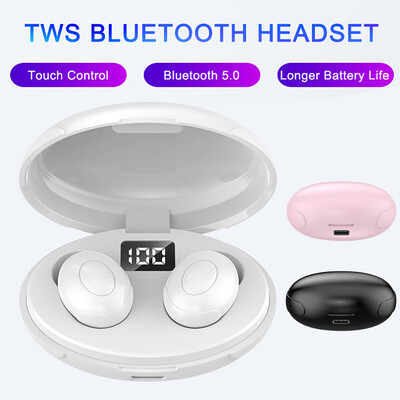 Willstar 1PCS Digital Display Bluetooth 50 Headset TWS Earbuds LED IPX6 Touch Control Pink
Willstar 1PCS Digital Display Bluetooth 50 Headset TWS Earbuds LED IPX6 Touch Control Pink