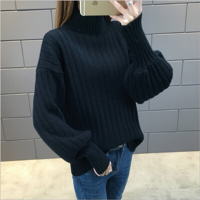 2018 new autumn&winter extra thick lantern sleeve waist top with bottom blouse top womens loose half high collar
2018 new autumn&winter extra thick lantern sleeve waist top with bottom blouse top womens loose half high collar