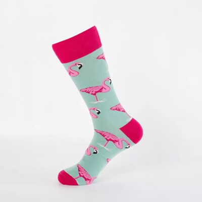Aa-shop Men Women 1Pair Rabbit Sheep Flamingo Leaves Egg Cartoon Happy Socks